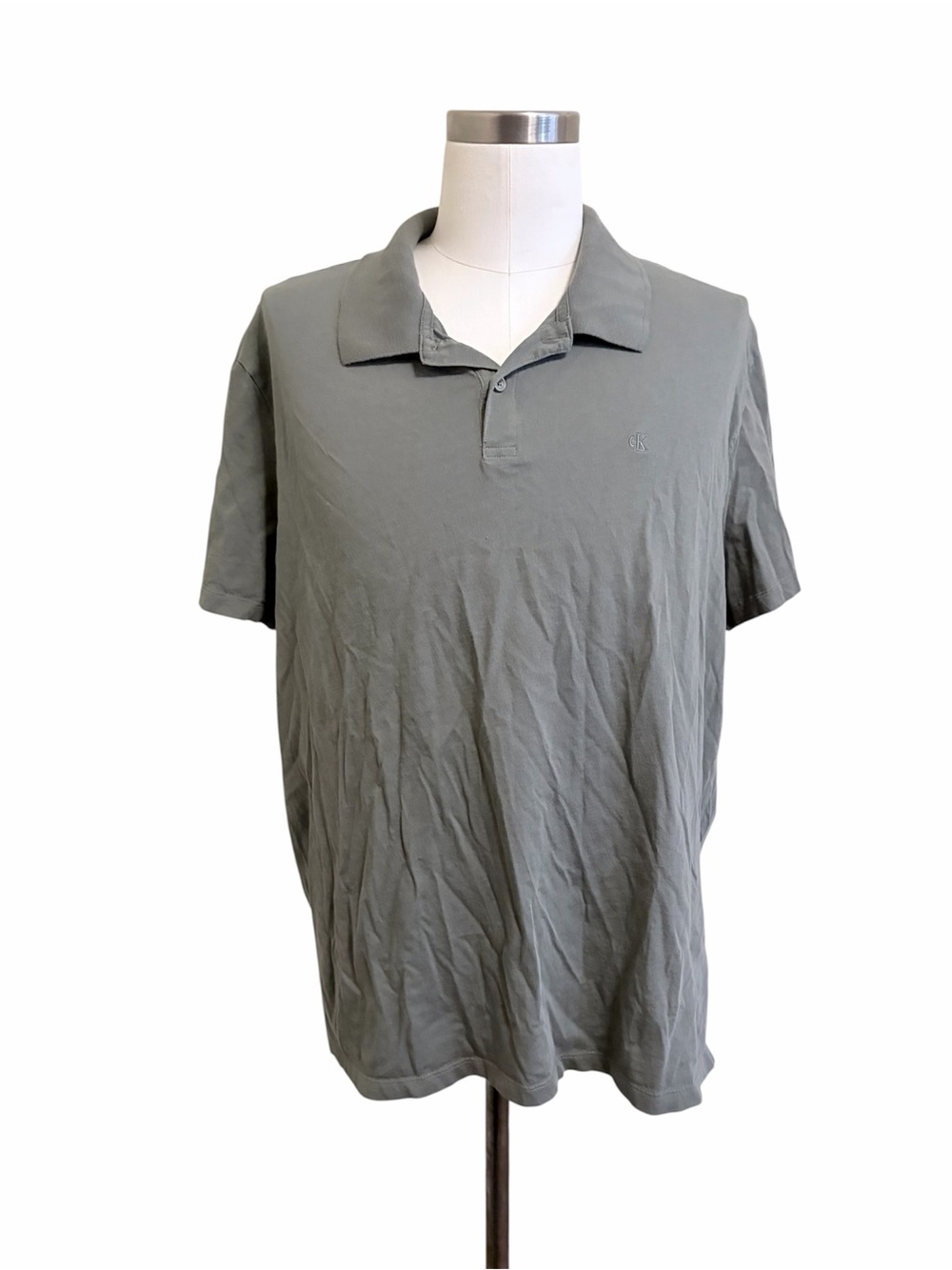 Calvin Klein jeans 2XL Men's Olive Green Short-Sleeve Polo Shirt